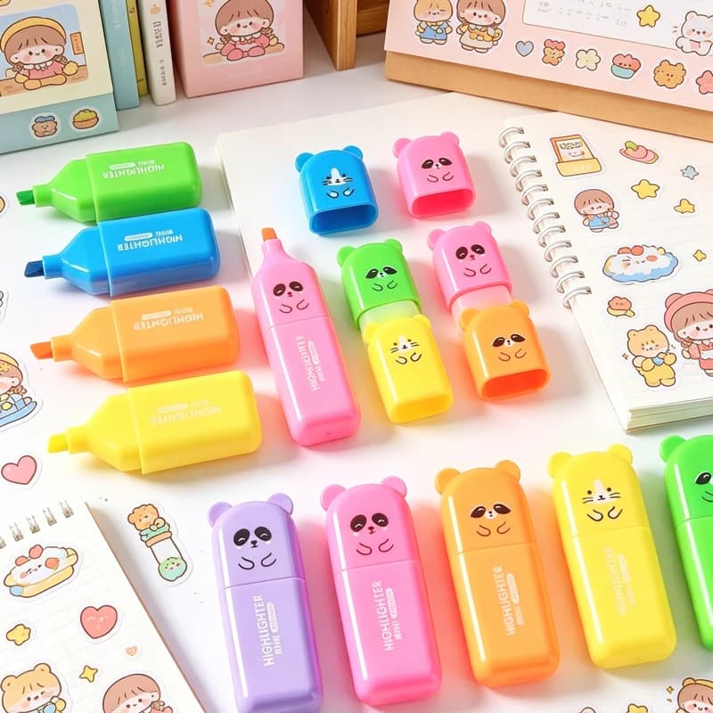 4/5/6 pezzi Macaron colore mini evidenziatore penne a punta morbida pennarello a colori penna fluorescente forniture per ufficio scolastico studente di cancelleria