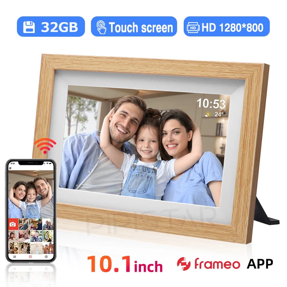 10.1 Inch Wi-Fi Smart Digital Photo Frame Digital Photo Frame With Automatic High Definition IPS Touch Screen Rotating