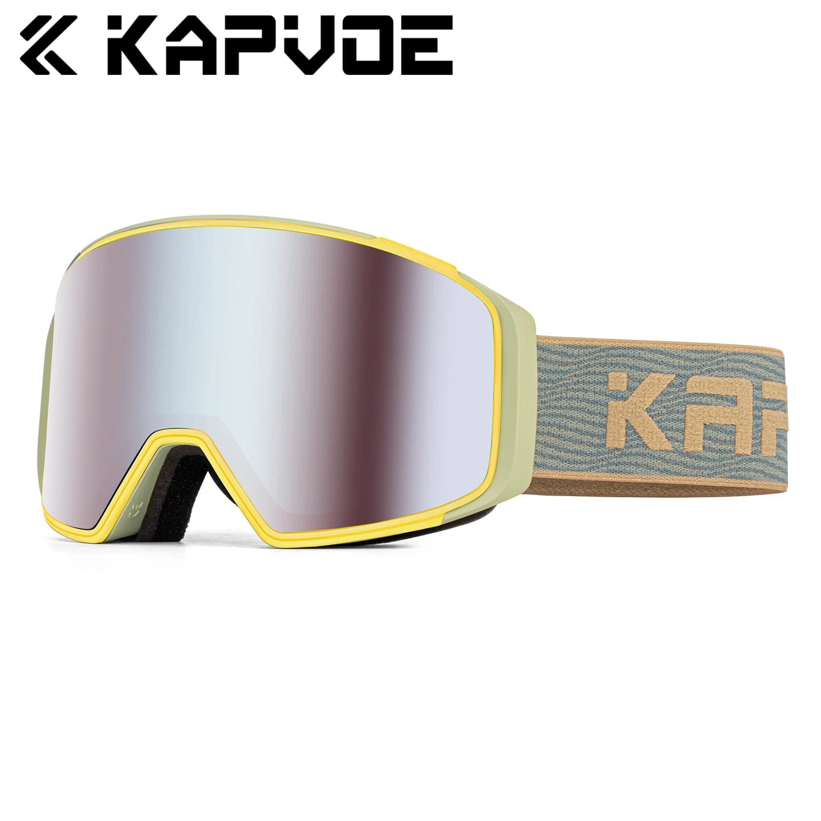 KAPVOE Occhiali da sci Neve Antiappannamento Lenti magnetiche ad alta definizione Occhiali di protezione UV400 per uomo Donna Occhiali da sole sportivi all'aria aperta