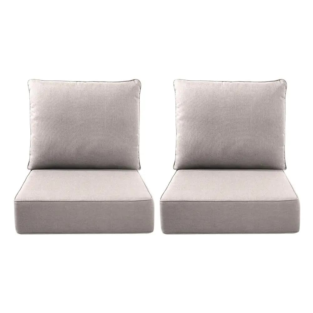 Set of outdoor chairs 22 x 24 x 6 inch, outdoor chairs cushions with waterproof and removable cover, outdoor cushions for Pa