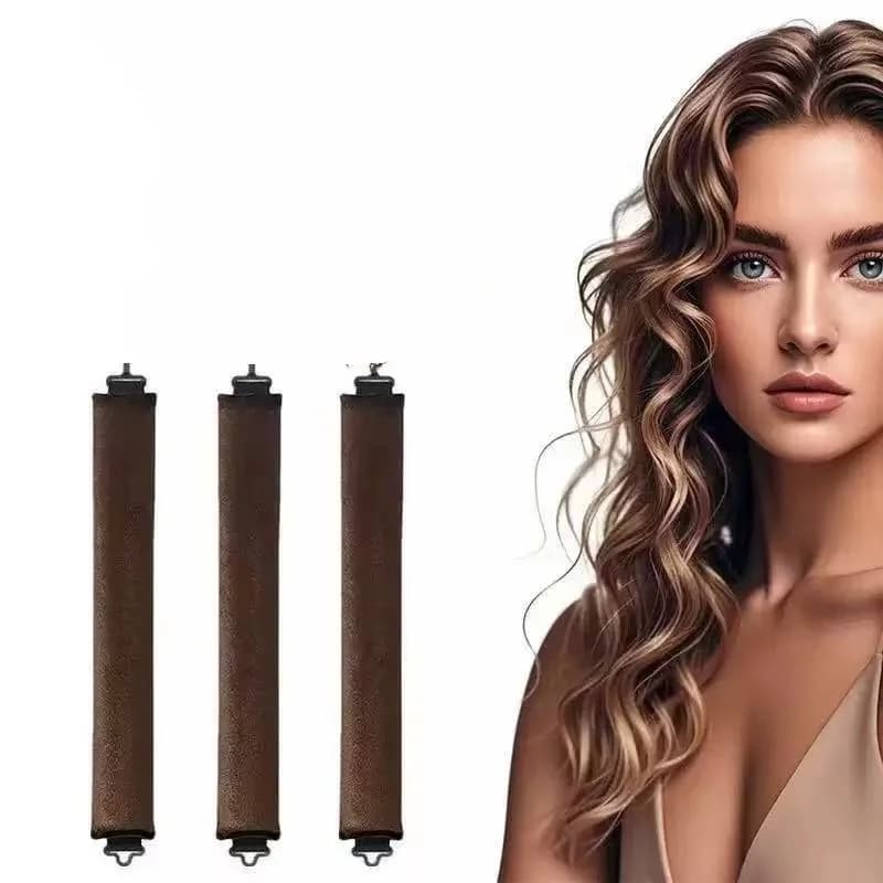 1 set of 3 tools for curling lazy hair to shape large curls during sleep, bigodins for sleeping in big wave sponge without heat, suitable for normal hair, delicate curling during the night