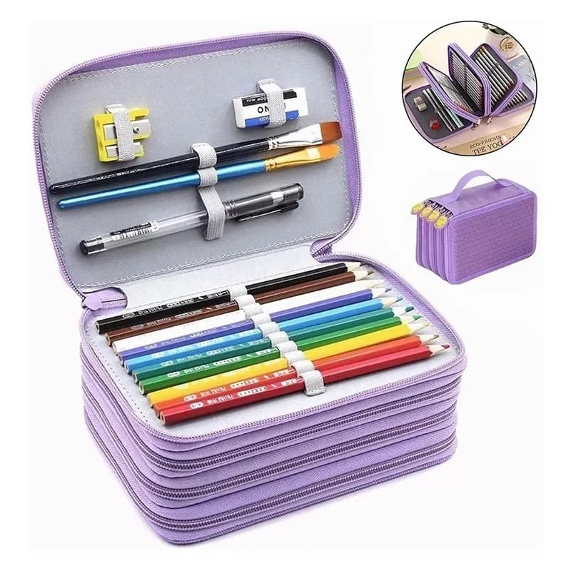 Astuccio a quattro strati Astuccio per matite di grande capacità a 72 fori Forniture per l'apprendimento degli studenti di alta qualità