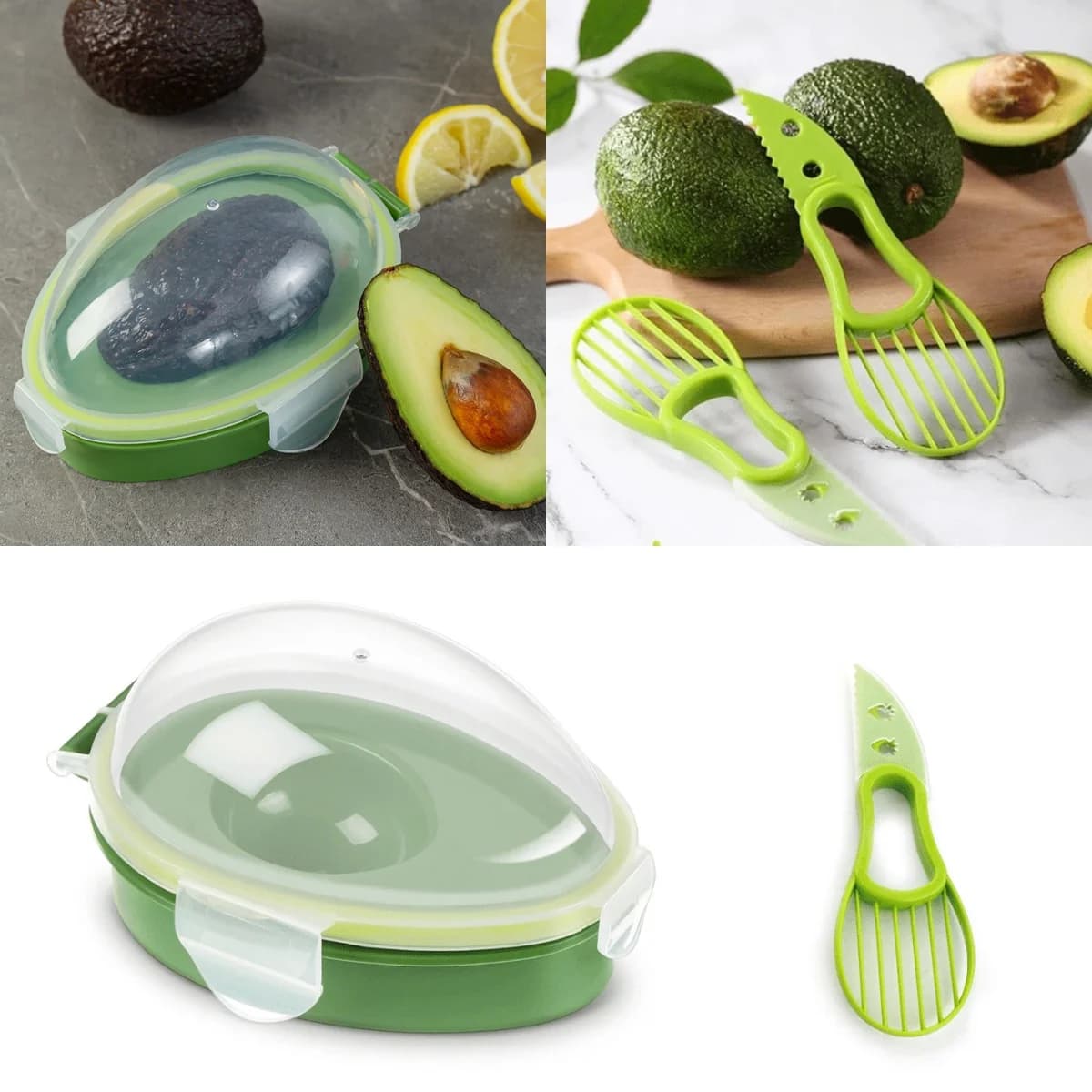 Contenitore per Avocado Riutilizzabile, Salva-Spazio, per Mantenere la Frutta Fresca, Utensile da Cucina per Frigorifero
