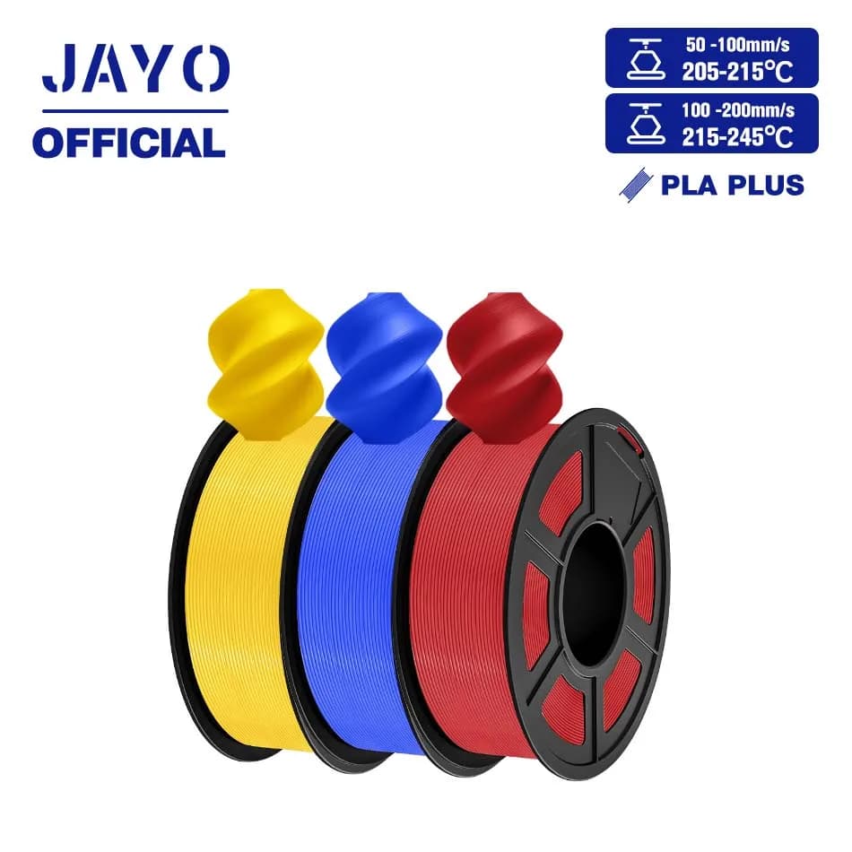 Filamento PLA+ JAYO per Stampanti 3D, PLA Plus Avvolto Ordinatamente, 1.75mm per Stampanti 3D FDM, Materiali ad Alta Resistenza