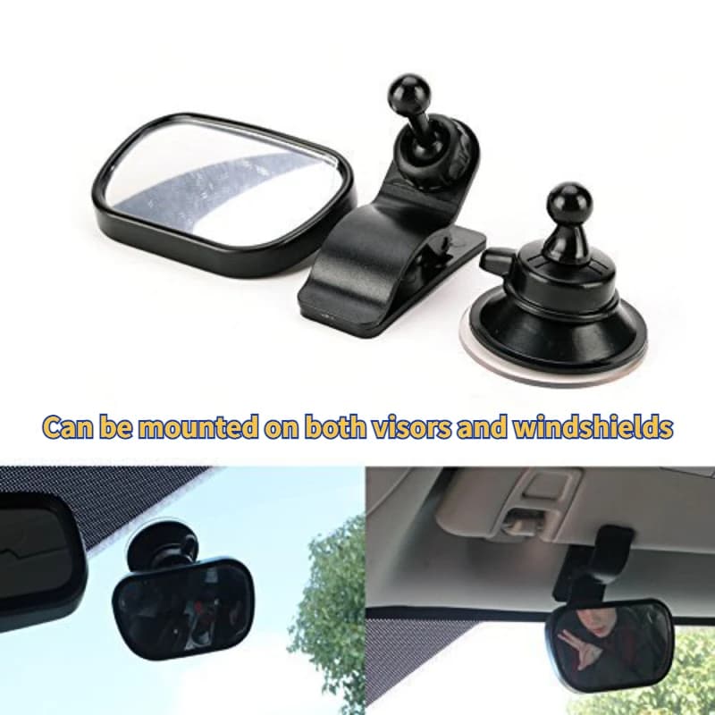 2 in 1 Monitor per bambini Specchietto retrovisore per bambini Specchio per osservazione per bambini in auto Sedile posteriore per auto Specchio di sicurezza per bambini Installazione semplice