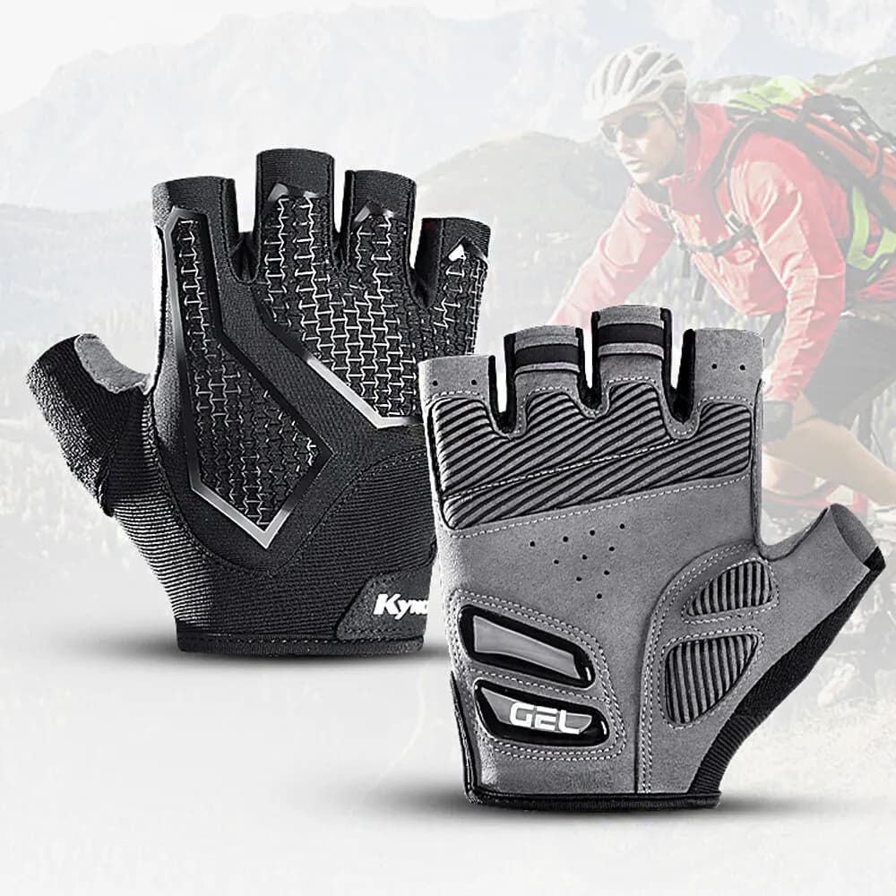 Guanti da ciclismo Guanti da ciclismo antiscivolo con mezzo dito Guanti da equitazione su strada ammortizzanti Guanti da ciclismo estivi con mezze dita per uomo e donna