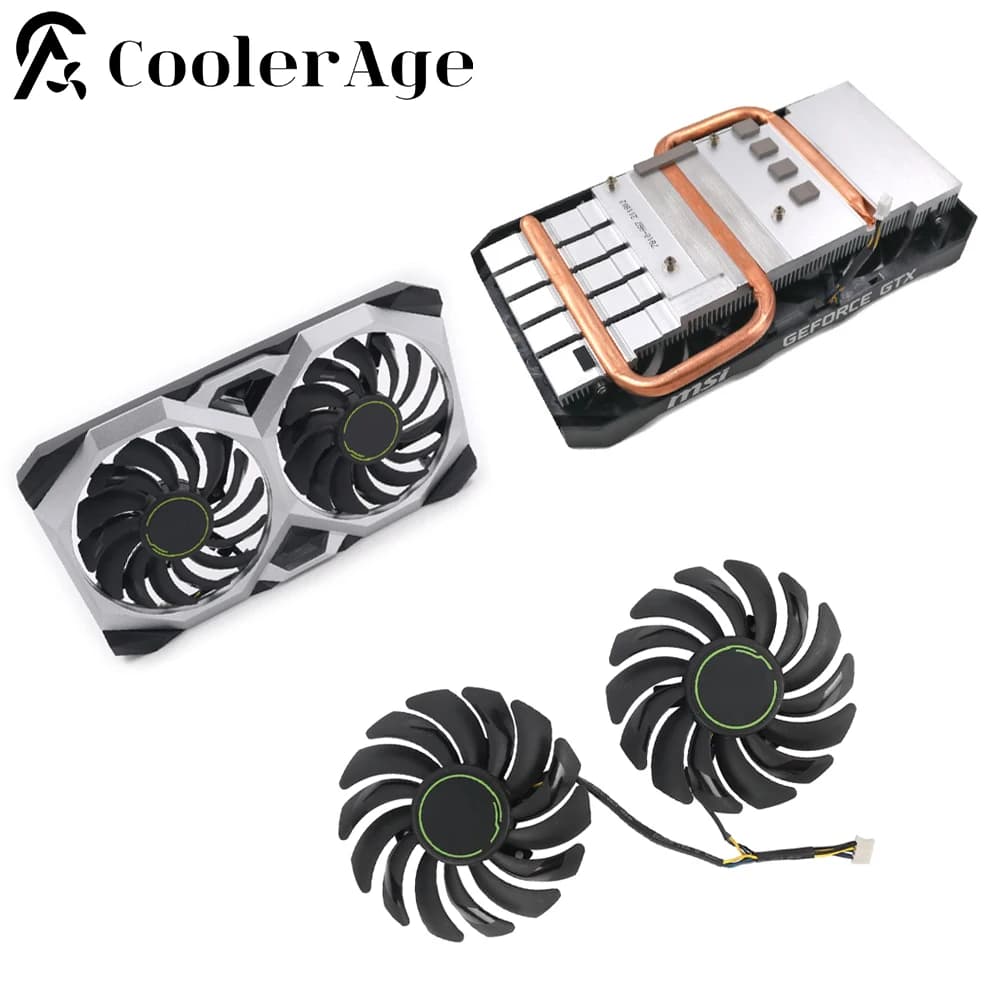 Per MSI GeForce GTX 1660 1660Ti RTX 2060 SUPER VENTUS XS Ventola della scheda video 87MM PLD09210S12HH RTX2060 GTX1660 GTX1600Ti Ventola GPU