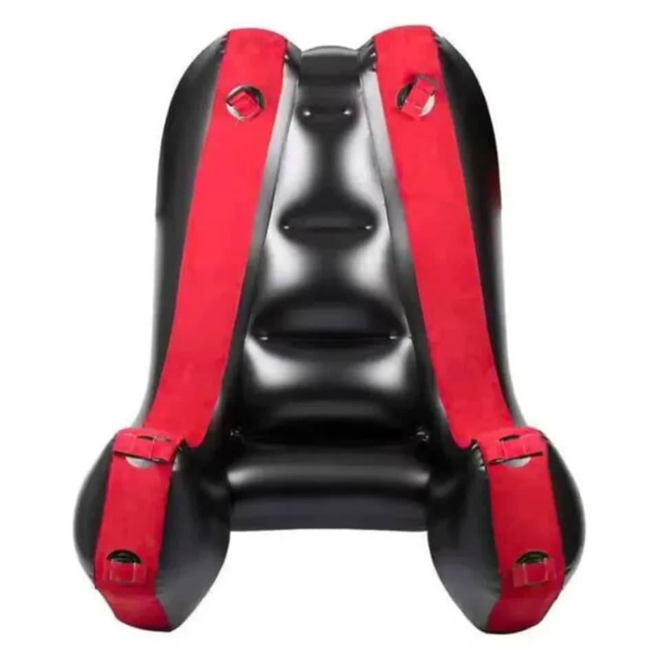 Cuscino gonfiabile del divano del sesso sedia floccata in PVC mobili rampa con polsino Bondage coppie giocattolo cuscino di supporto posizione più profonda