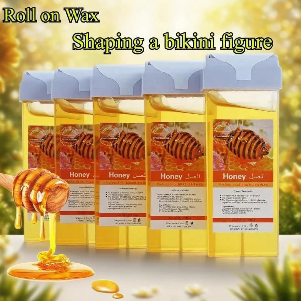 Aloe Rose Roll on Wax Wax Roller Ricarica Cartuccia di cera per depilazione indolore Scaldacera per depilazione corpo bikini