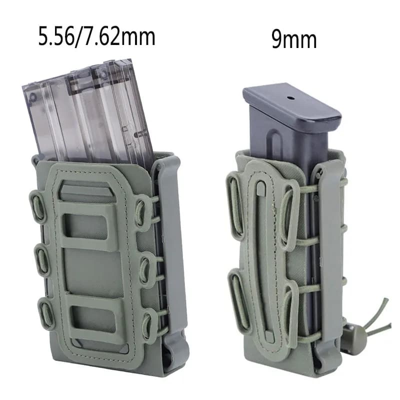 Caccia 5.56 7.62 Custodia per caricatore da 9 mm Molle Scorpion Fast Mag Sgancio rapido AR15 Mag Custodia per fondina con clip da cintura Molle