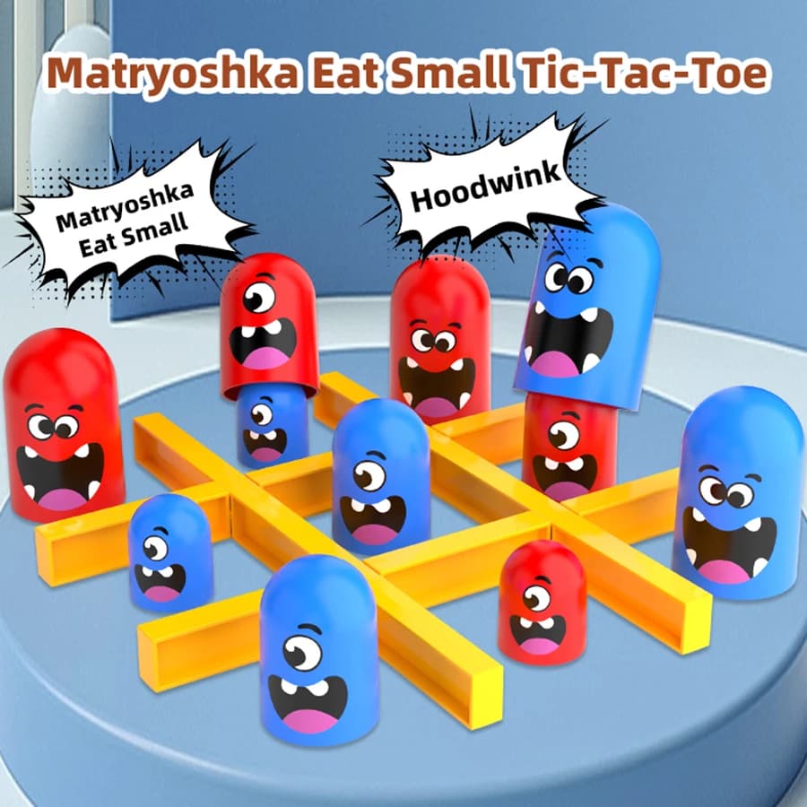 KNYYSECQ Gioco del Tris per Bambini, Gioco di Intelligenza per Ragazzi, Interazione Genitore-Figlio, Gioco Divertente, Condom Big Eating Small