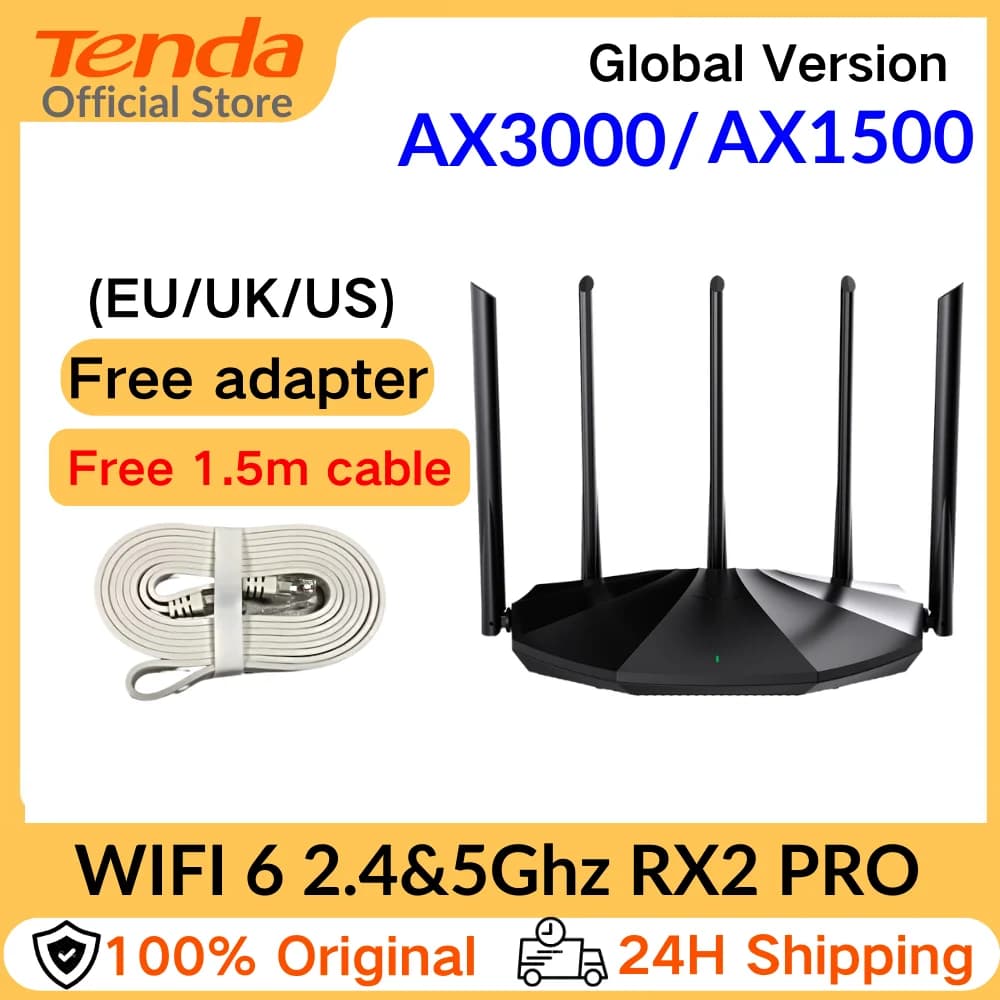 Router WiFi 6 AX3000 Gigabit Ripetitore Wireless Tenda 2.4G 5Ghz Gigabit WIFI6 AX1500 Rete Extender Tenda AC1200 Wifi Booster