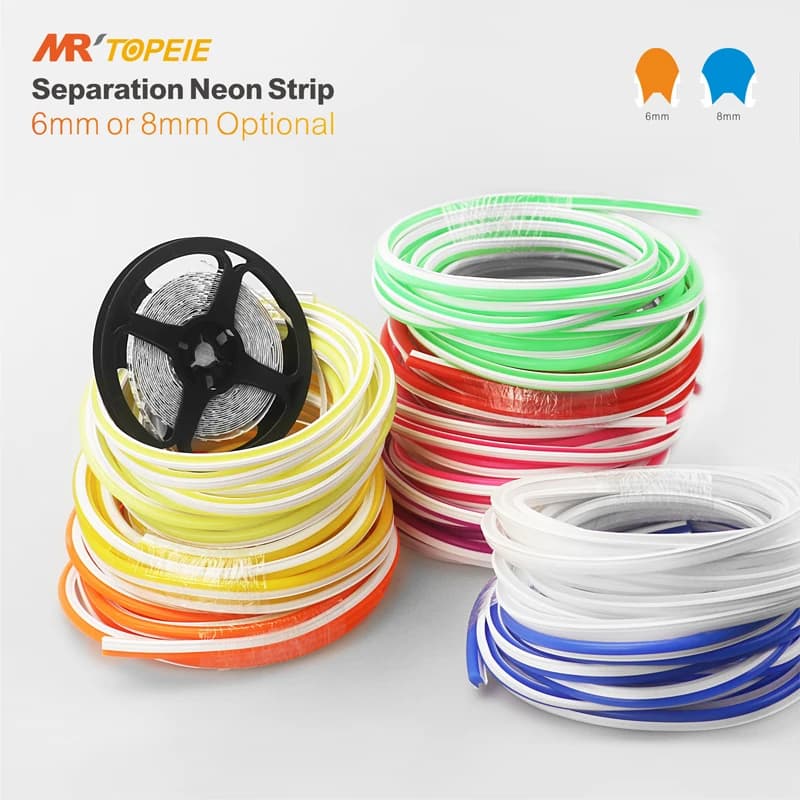 6/8mm 5M/Rotoli FAI DA TE Separato Striscia Al Neon In Silicone 120Led S-Flesibile Nastro Led Recentemente Flessibile Per LED Insegna Al Neon Impermeabile IP67