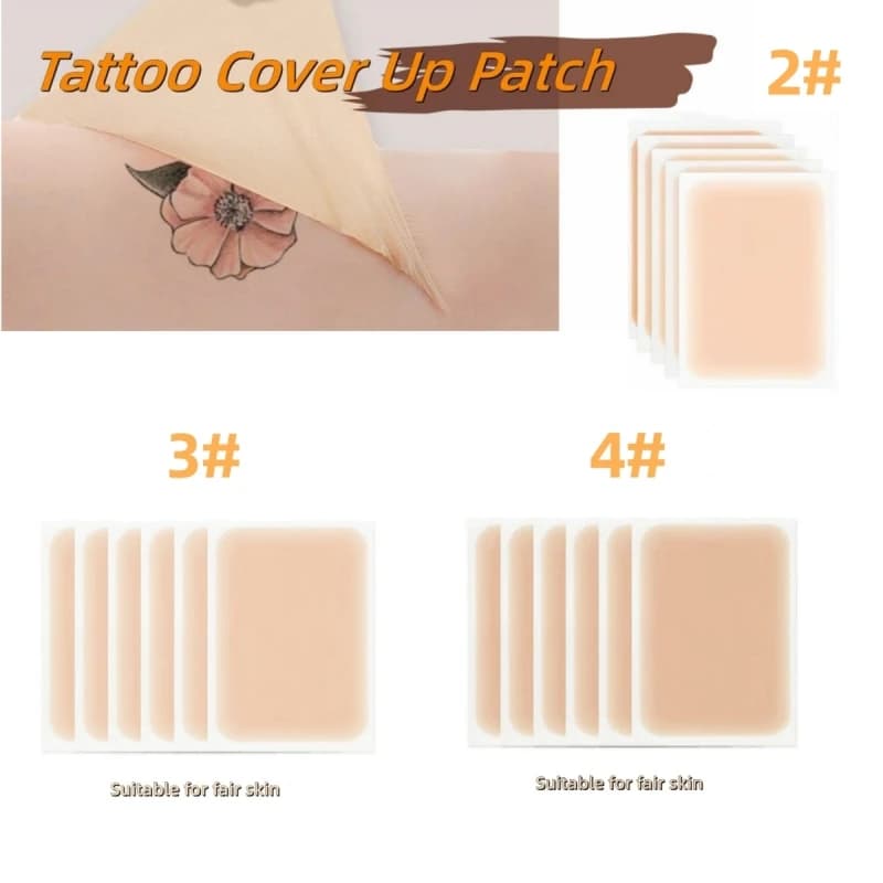 6 pz Tattoo Cover Up Patch 90*150mm Cicatrice Pasties Nastro correttore Adesivo pelle impermeabile invisibile per coprire