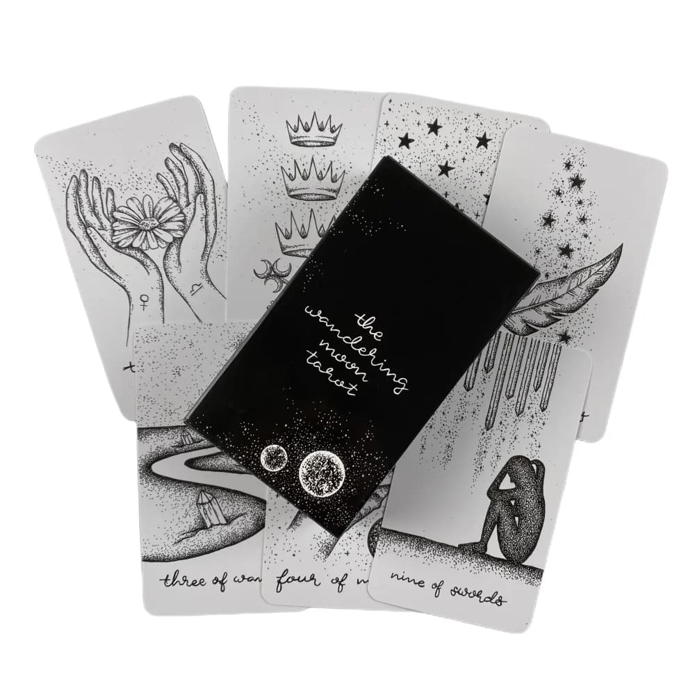 The Wandering Moon Tarocchi Mazzo di divinazione Versioni inglesi Edizione Oracle Board Gioco da tavolo per la festa