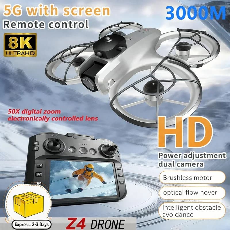New MINI Z4 Drone 4K Professional WIFI 5G Dron Long Life Obstacle Avoidance Brushless Altitude Headless Mode RC Quadcopter Toys