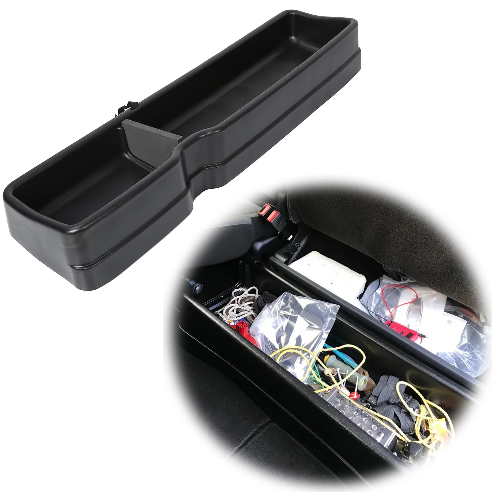 Under Seat Storage Box For 2015-25 F150 17-25 F250/F350/F450/F550 Super Crew Cab
