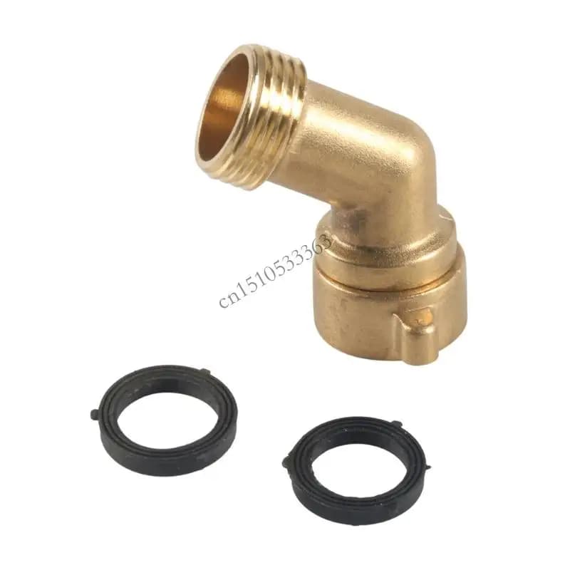 090E Adattatore universale per tubo da giardino in ottone da 3/4 pollici, raccordo a gomito, design a prova perdite per e in
