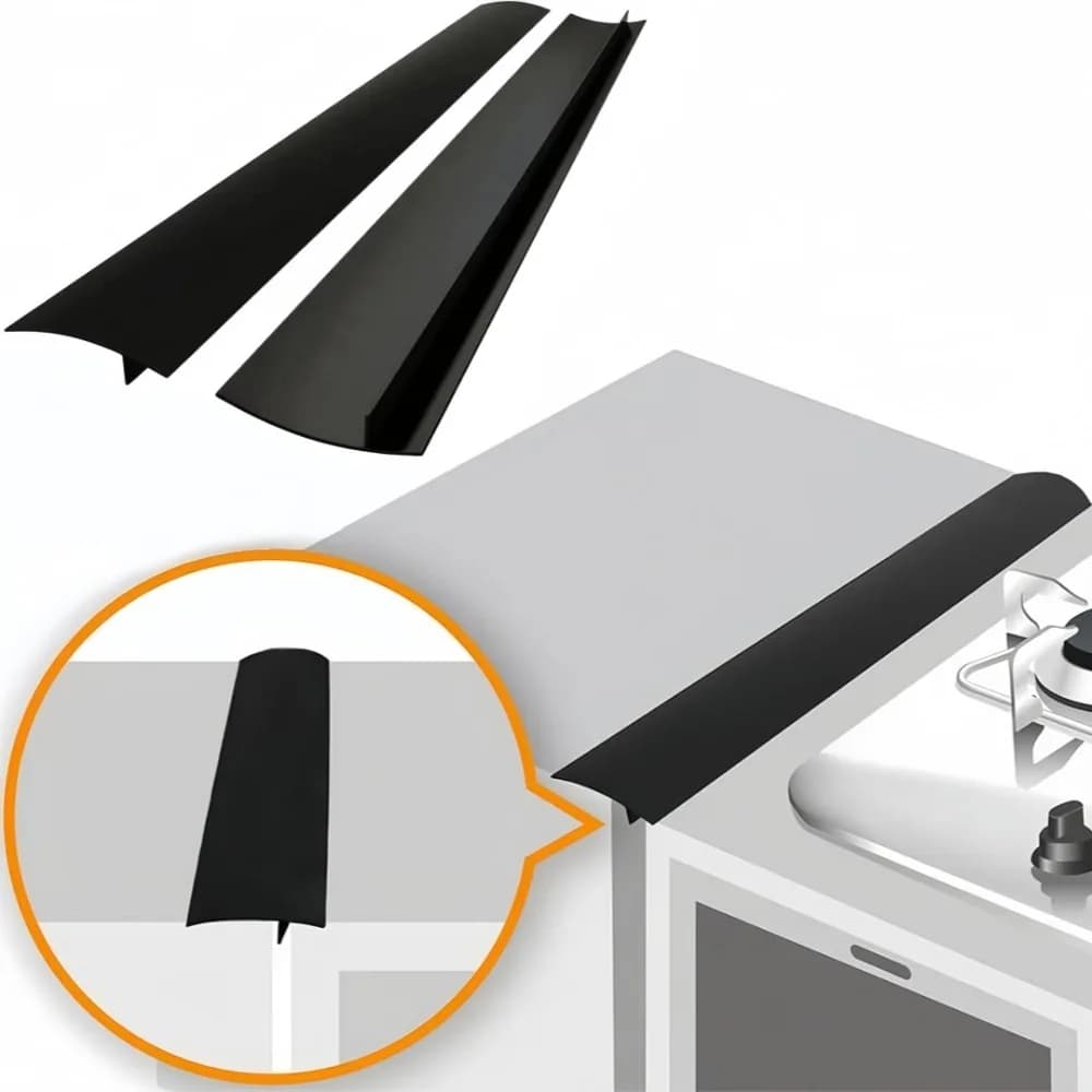 63cm Silicone Gap Embedding Strip Anti Oil Fouling High Temperature Resistant T Sealing Strip for Kitchen Gas Stove Countertop