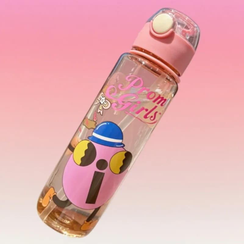 700 ml animated cartoon children's water bottle with handheld tinned glass for school travel, children's gift, perfect for holidays
