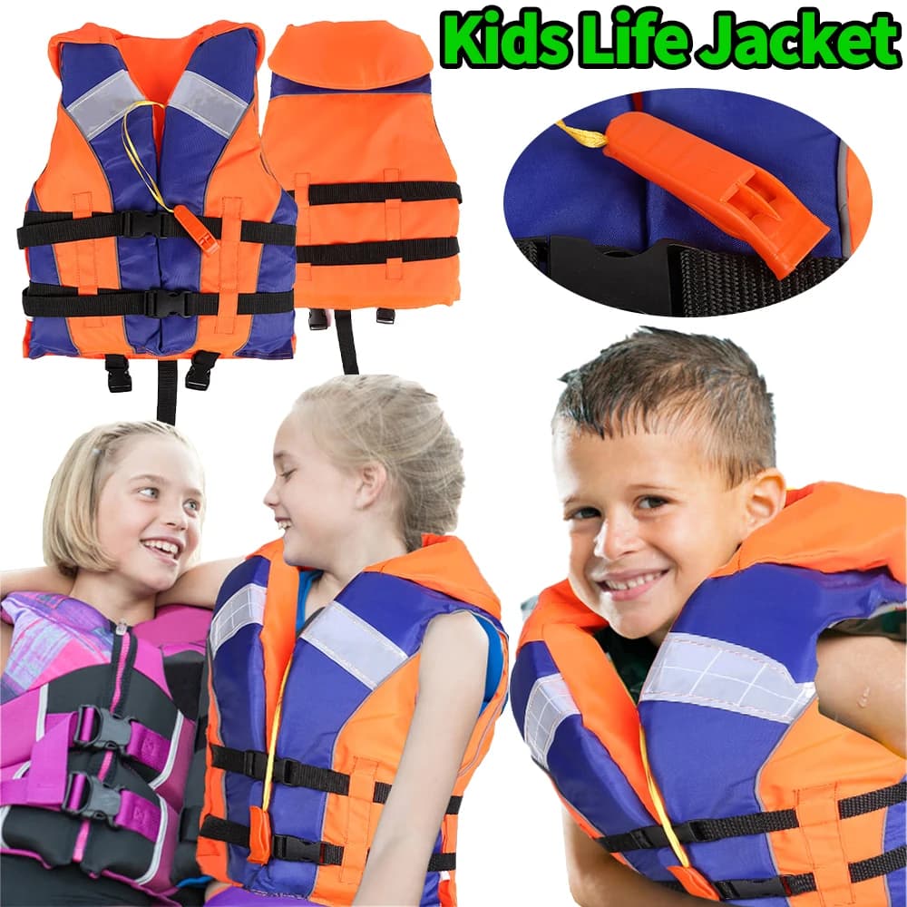 Giubbotto di salvataggio per bambini Giubbotto da nuoto per bambini Resistente all'usura Costume da bagno per bambini con fischietto Aiuto per il nuoto Giubbotti galleggianti per galleggiamento