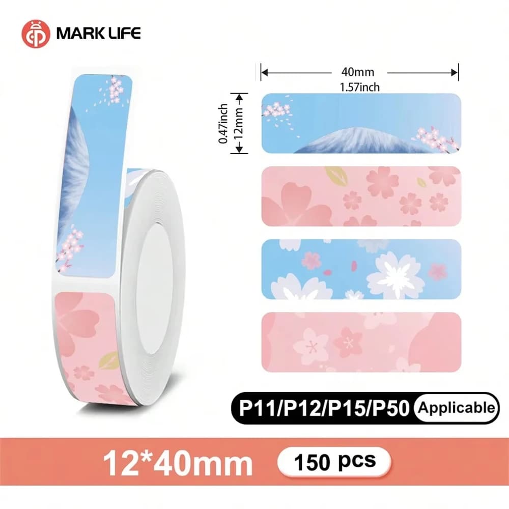 Etichette Adesive 12x40mm 150pz Impermeabili Vuote Autoadesive Assortite Rimovibili per Nomi Bottiglie Documenti