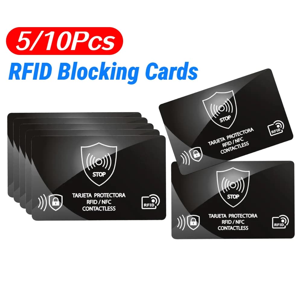 5/10 Pz Carta di Blocco RFID Protegge Intera Portafoglio NFC Debit Carta di Credito Protezione del Passaporto Antifurto Portatile RFID Blocker