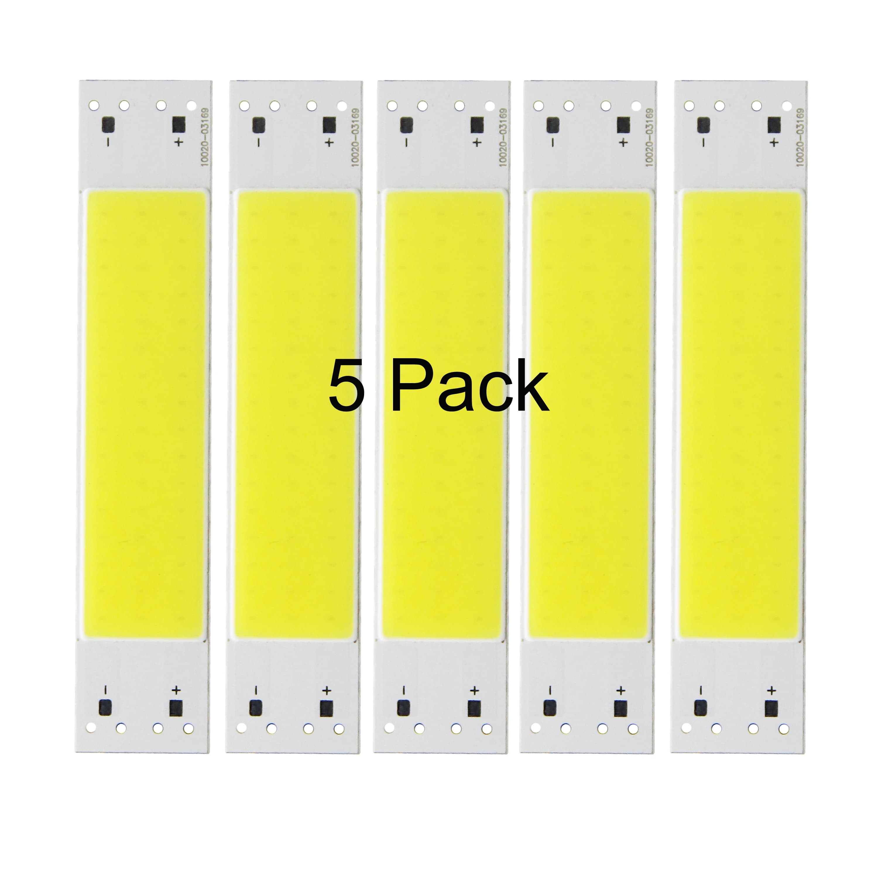5 pz/lotto Vendita All'ingrosso 10x2 cm DC 9 V Bar COB Lampada LED Strip Chip A Bordo 5 W Ultra Luminoso Caldo Bianco Freddo Sorgente di Luce Per Il FAI DA TE