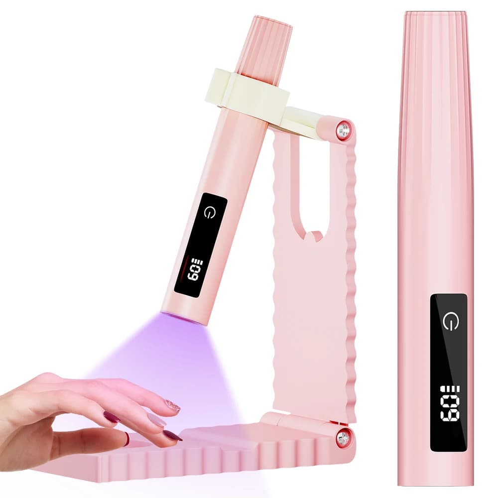 Lampada UV Professionale per Unghie con Base Regolabile e Indicatore, Asciugatore per Unghie Ricaricabile per Manicure