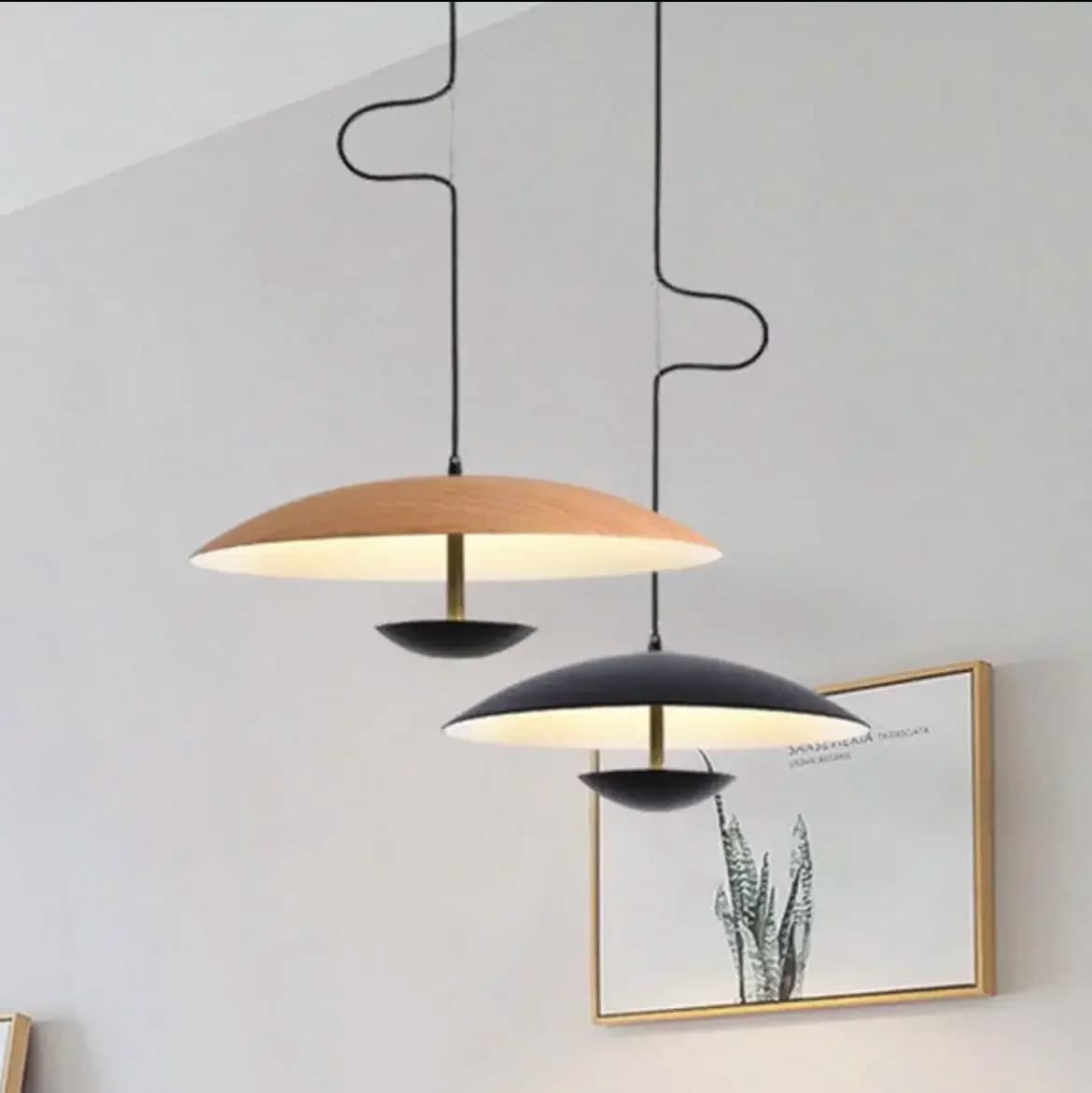 Lampade a sospensione a Led dal Design nordico venatura del legno nero per sala da pranzo cucina lampada a sospensione apparecchio decorazioni per la casa illuminanti