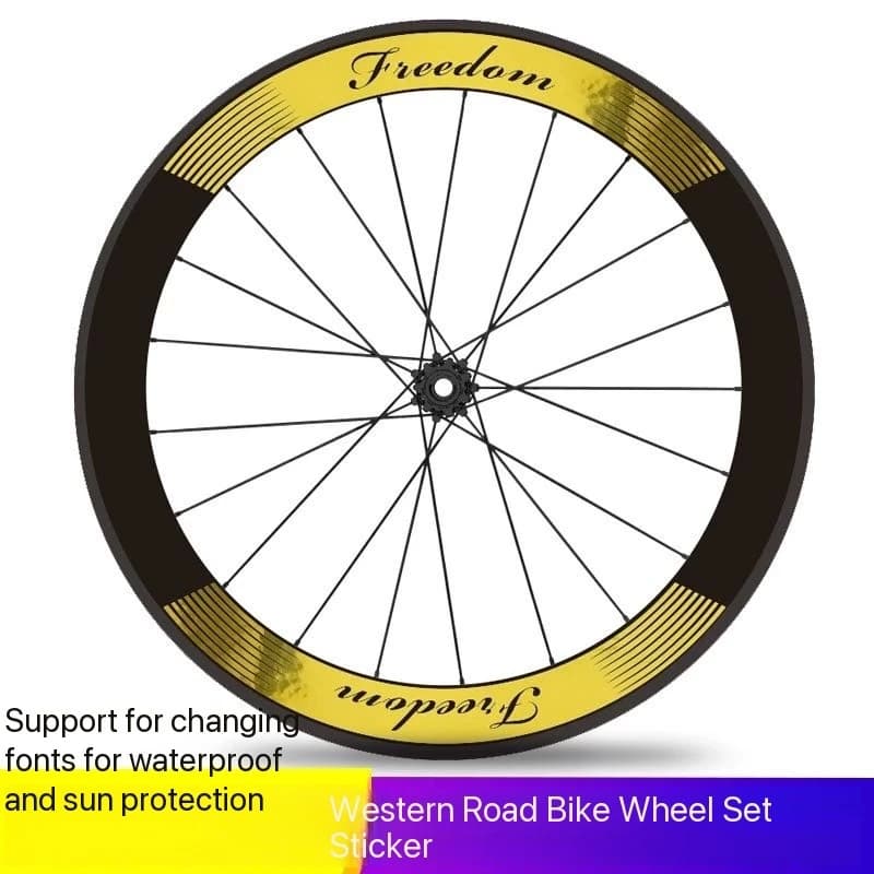 Adesivo per ruote per bici da strada Decalcomanie per cerchioni MTB Protezione solare impermeabile Adesivi riflettenti per ciclismo Accessori per bici Decorativi per bici
