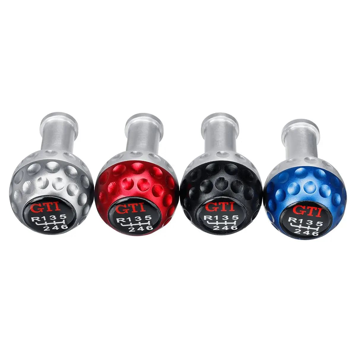 5 e 6 velocità Nero Argento Blu Rosso con adattatori in alluminio 8/10/12mm Pomello cambio universale per VW Scirocco per pallina da golf Jetta