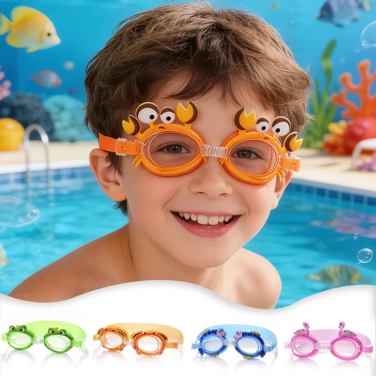 1PC Sports Swimwear, UV protection anti-fogging and anti-infiltration, unisex fit, fun swim glasses, protective equipment