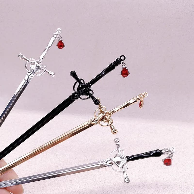 Personalized Metal Sword Women's Hairpin Hair Clip Creative Hair Stick Dly Punk Style Hair Style Design Accessory Festival Gifts