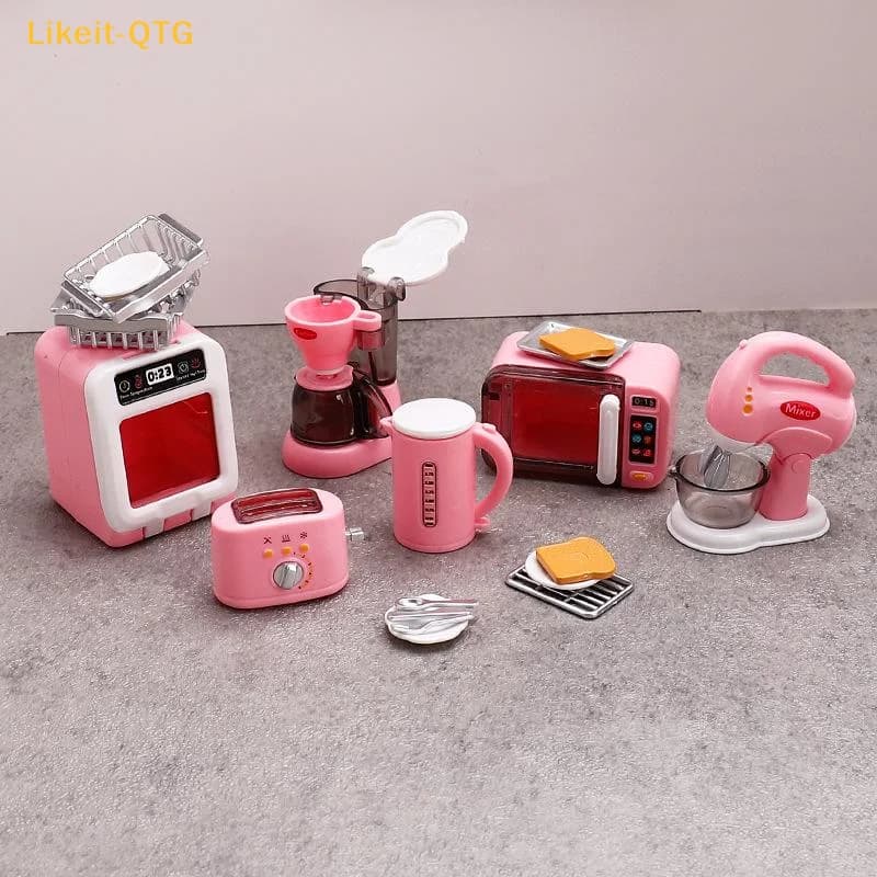 Novità! Set 1:12 Miniatura per Casa delle Bambole: Macchina da Caffè e Frullatore, Accessori Decorativi per Casa delle Bambole