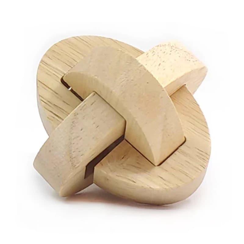 Puzzle con serratura Rompicapo in legno per sfida mentale Giocattoli educativi per lo smarrimento del QI Bambini Adulti (SanHuan Suo)