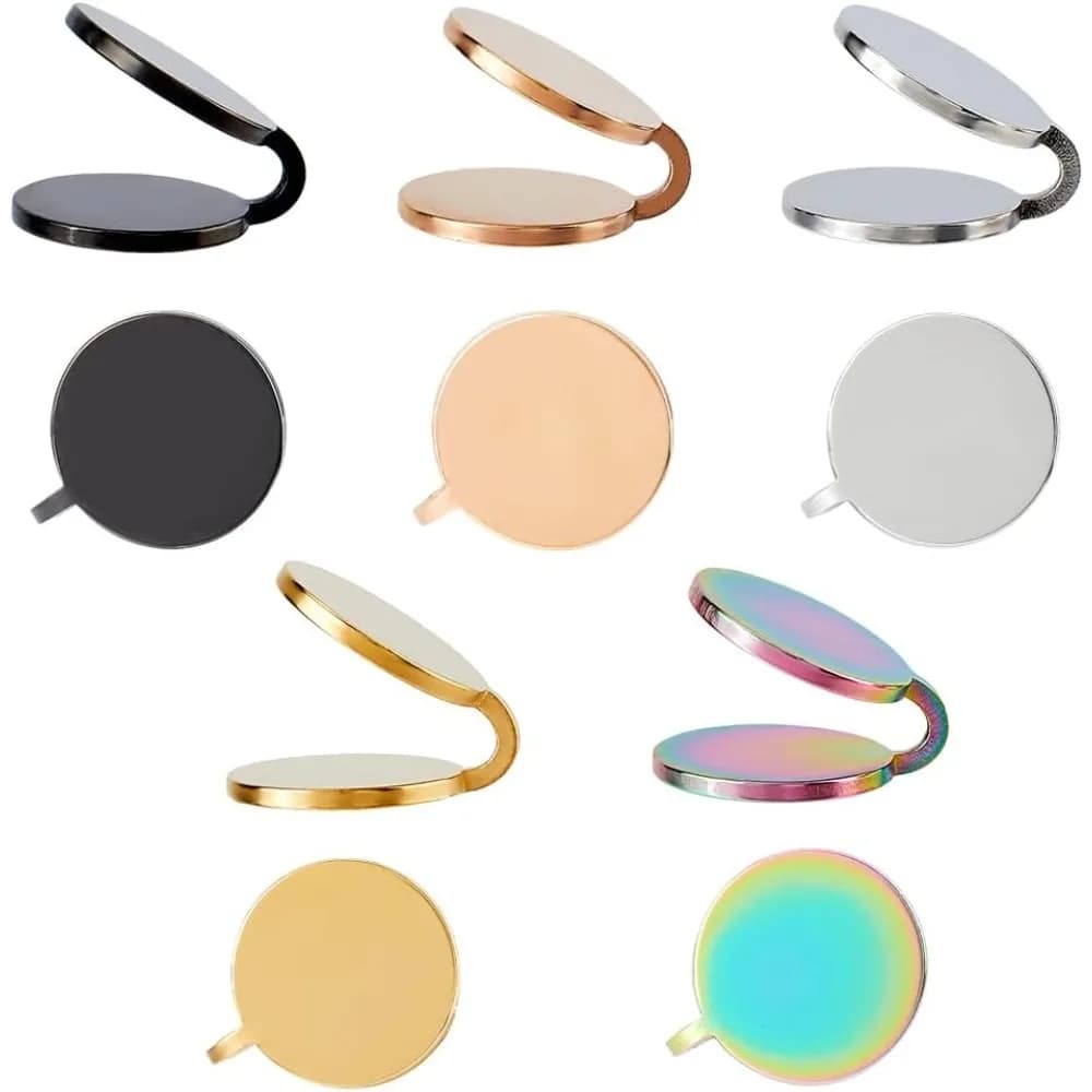 5 paia di orecchini a pressione da 12 mm per cheloidi 5 colori Orecchini non forati in acciaio inossidabile Orecchini a compressione rotondi regolabili