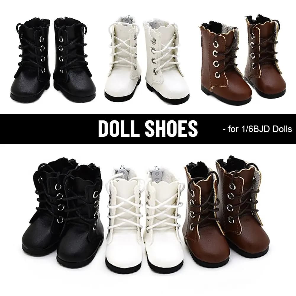 1 Pair 30cm Doll Fashion Shoes Female Doll Boots Fit for 1/6 BJD Dolls Accessories Leather Doll Colorful Long Knees Boots