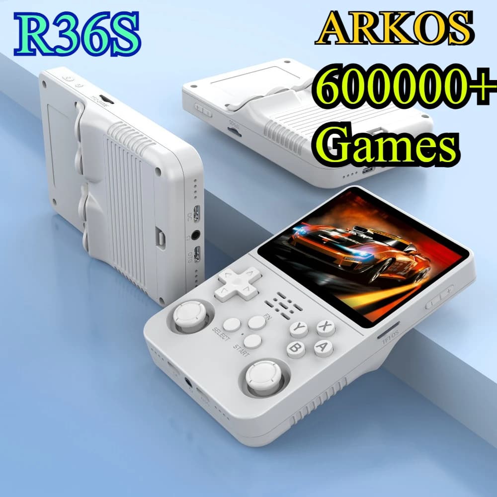 BOYHOM 256G Open Source R36S Retro Game Console - Laptop with 3.5 Inch IPS Screen, Linux ARKOS System | Best Gaming Gift (Options 64G/128G )