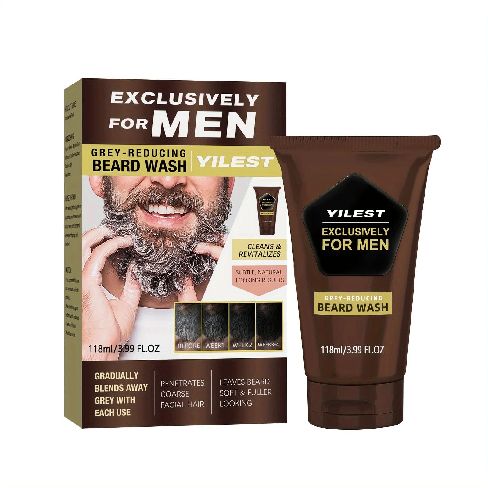 1-3 pieces Men's Beard Coloring Cream for Black Tincture Barba Hair Tincture Cream Semi Permanent Fashion styling tool Fresh and bold 118ML