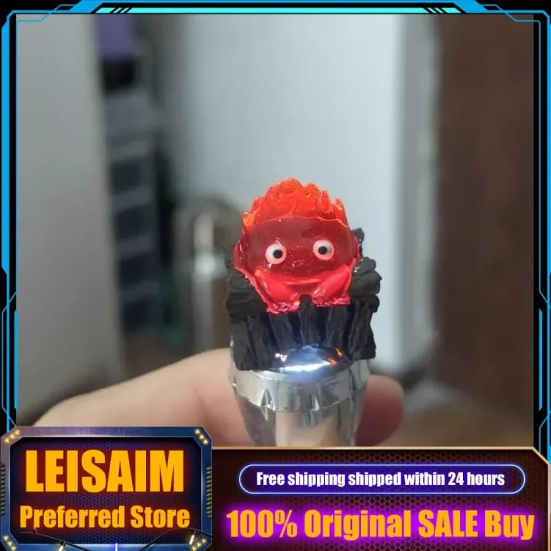 Tema Calcifer Anime Keycap Tastiera meccanica Resina Personalizzata Cute Keycaps Cross Axis Accessori per tastiera da gioco per PC Regalo dei cartoni animati
