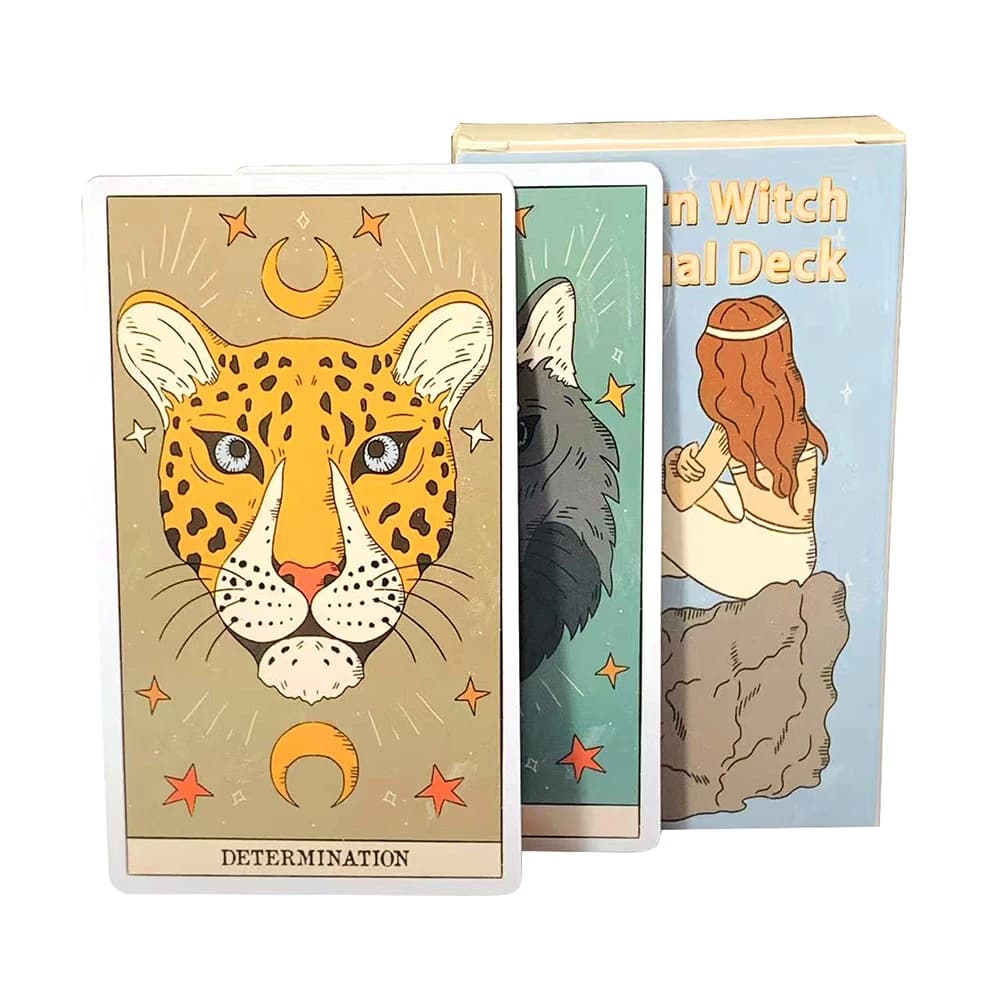 60 carte Oracle in stile moderno con disegni mistici unici, carta di alta qualità, perfette per la divinazione e come regalo