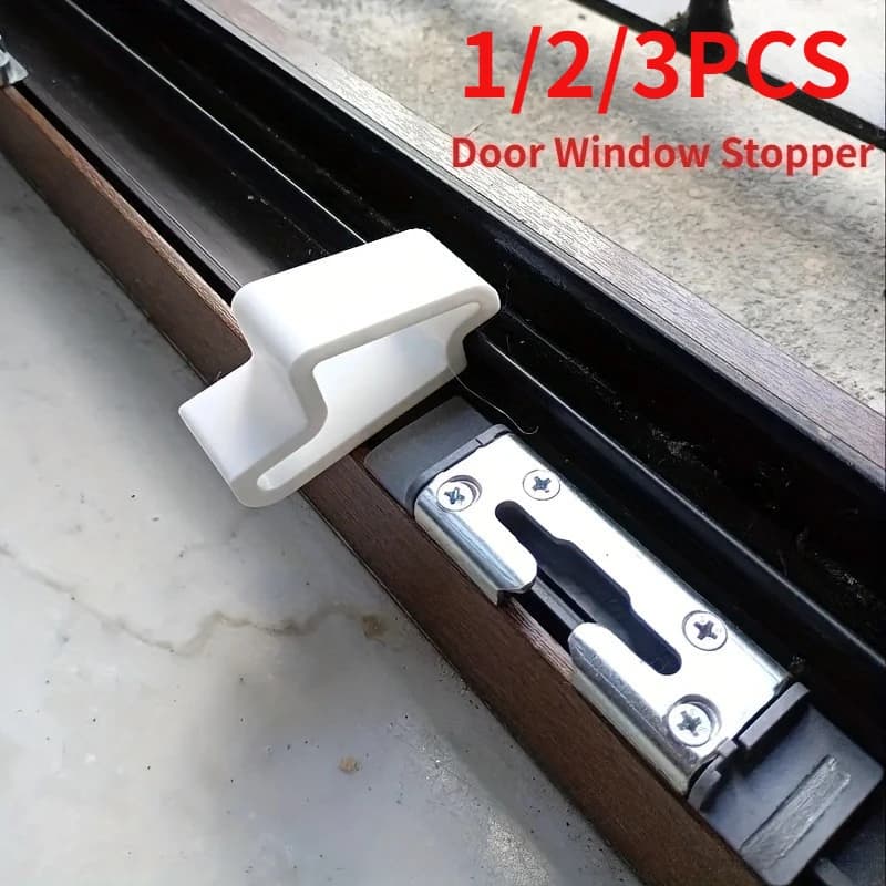 1/2/3 Pezzi Fermaporta/Finestra, Paracolpi in Plastica Anti-Collisione per Isolamento e Ventilazione Balconi e Porte Patio, Ferma-Correnti d'Aria per Porte