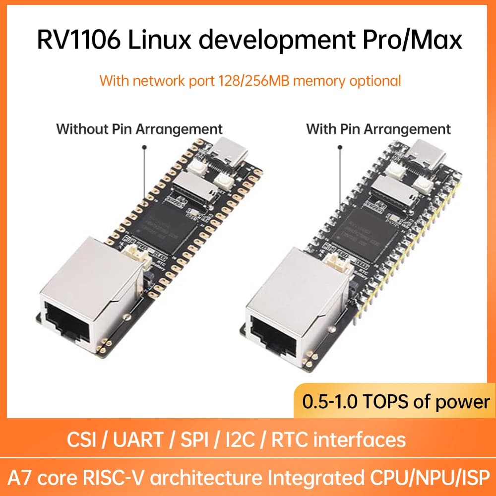 1 Pz Luckfox Pico Pro Max Linux RV1106 Rockchip ARM Cortex-A7/RISC-V Best of For Raspberry Pi Pico 128/256 MB Memory