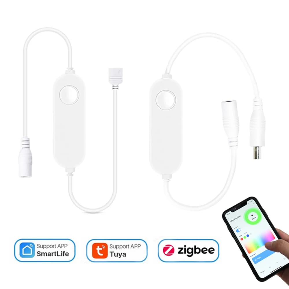 Tuya Zigbee Smart LED Controller 5V 12V 24V Dimmer Single color CCT RGB RGBW RGB+CCT Strip for APP Alexa SmartThings zigbee2mqtt