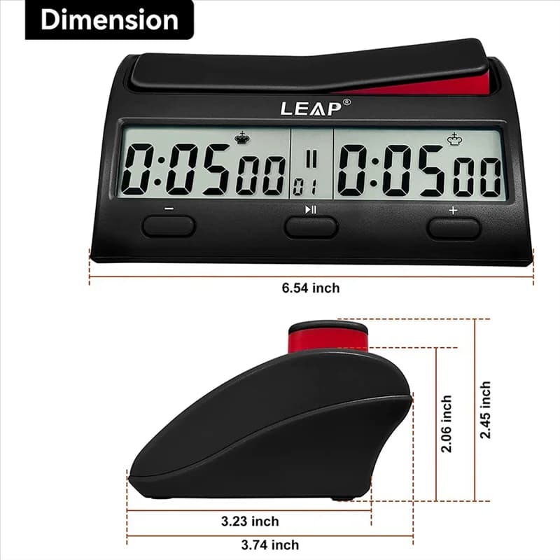 Orologio da scacchi LEAP Timer da scacchi digitale avanzato con 7 tipi 38 modalità di impostazione della temporizzazione Orologio da scacchi professionale Temporizzatore da gioco ricco