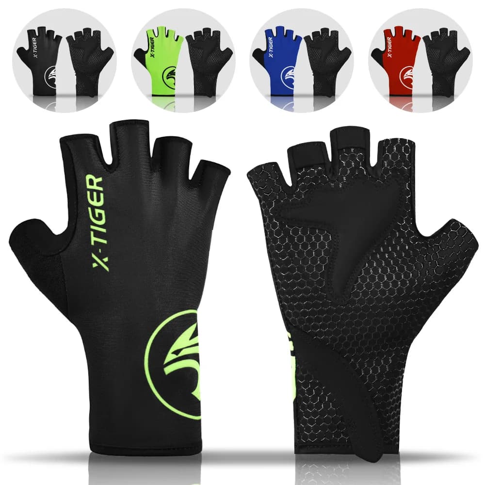 Guanti da ciclismo X-TIGER Guanti fitness mezze dita Guanti mezze dita unisex Guanti antiscivolo traspiranti Guanti da allenamento fitness
