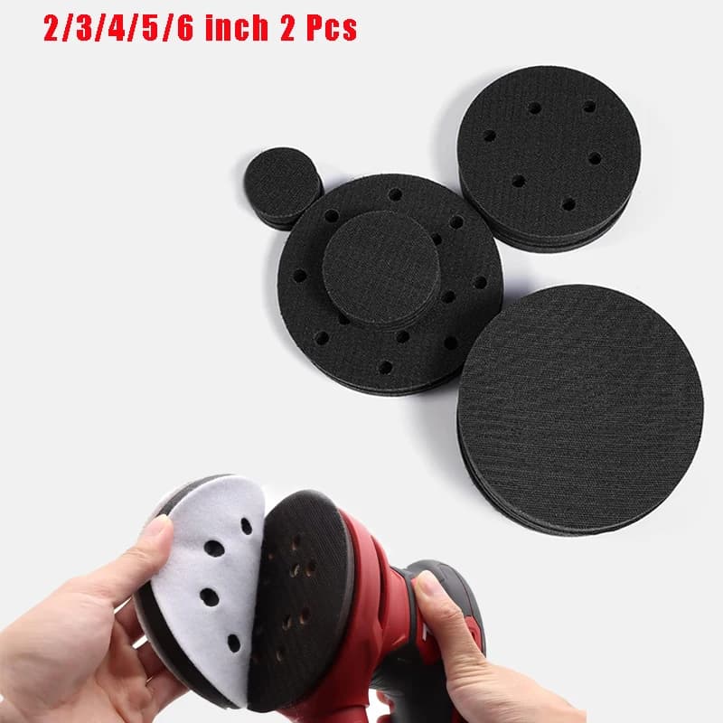 2 pcs 2/3/4/5/6 inch 2/3/4/5/6 inch soft sponge ring for abrasive disc orbital sanding machine