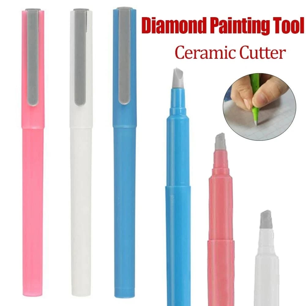 Fai da te pittura diamante carta pergamena taglierina lama in ceramica per tagliare penna arte artigianale perfettamente pittura con diamanti strumenti accessorio
