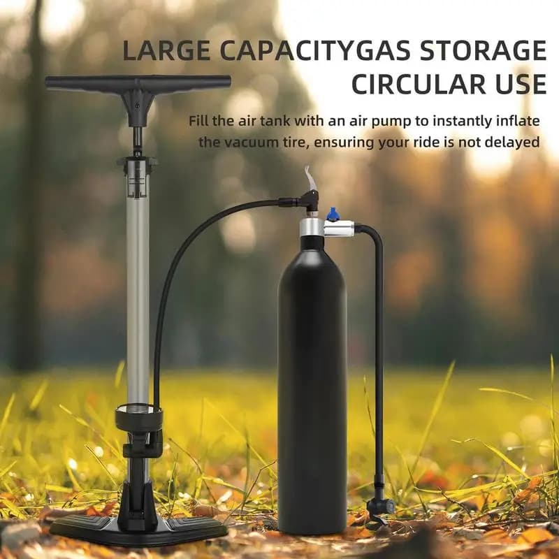 Gonfiatore per pneumatici Cilindro di rimbalzo per pneumatici sottovuoto portatile 200PSI Gonfiatore per vuoto per compressore per pneumatici portatile per biciclette da strada di montagna